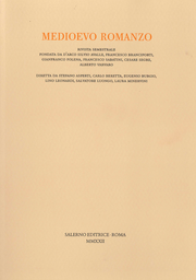 Cover of the journal Medioevo romanzo - 0390-0711