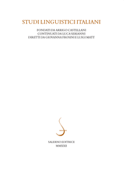 Cover of the journal Studi linguistici italiani - 0394-3569