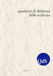 Cover of the journal Quaderni di didattica della scrittura - 1825-8301